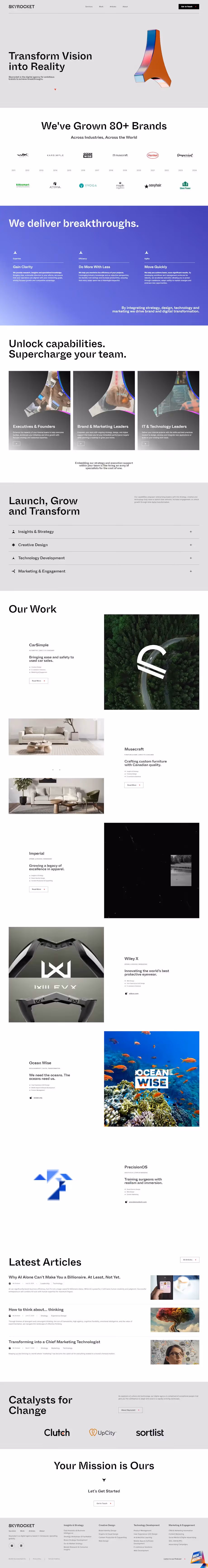 Skyrocket Digital full site image
