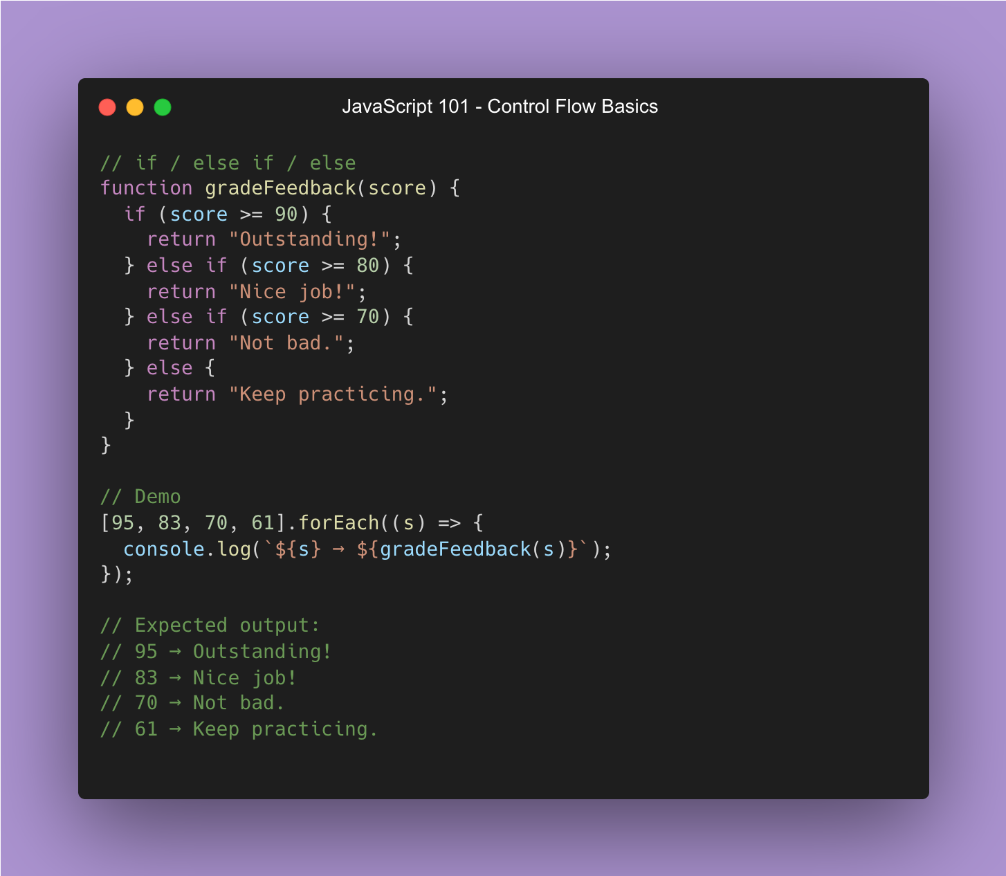 Getting Started with Control Flow